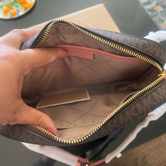 Michael Kors Pink and Brown Crossbody Bag - Picture 4 of 4
